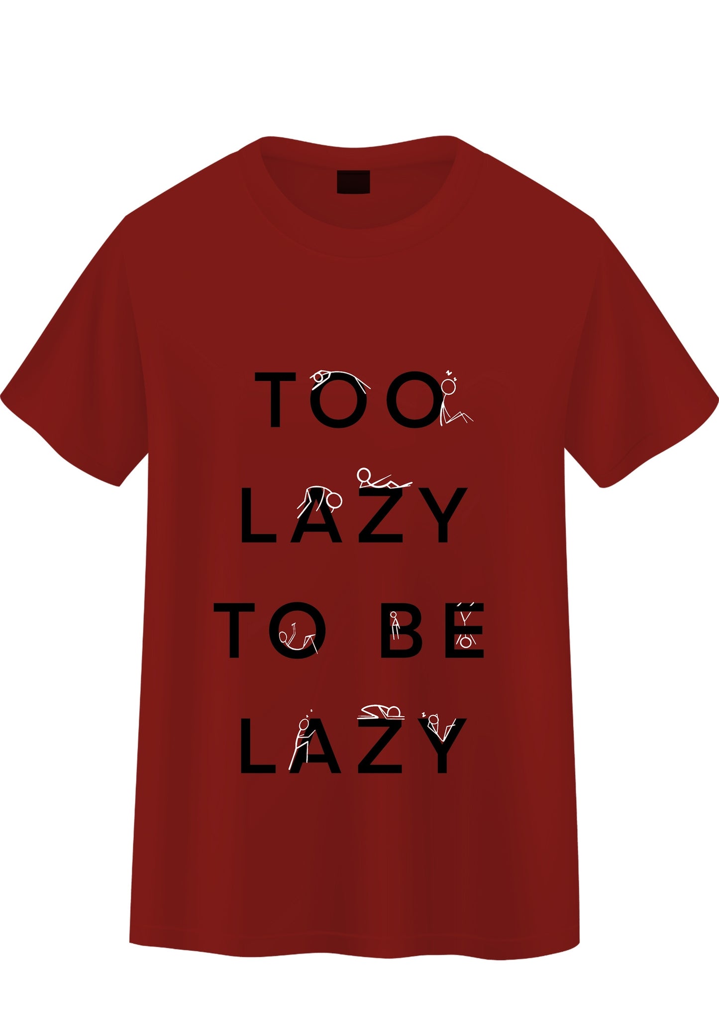 Lazy maroon oversized t-shirt