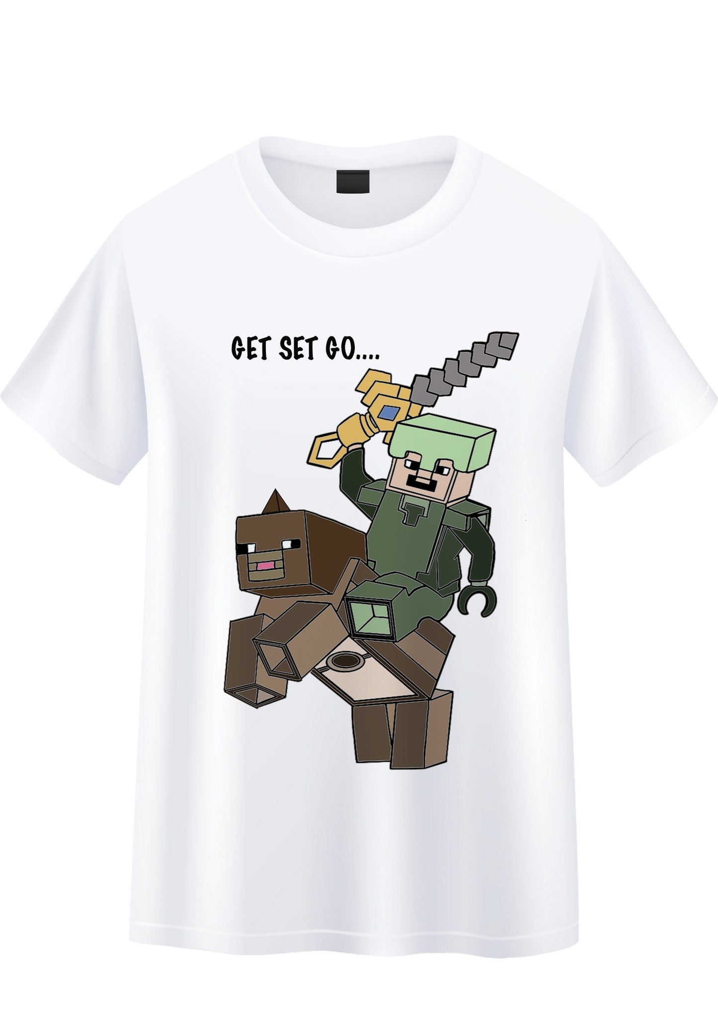 White minecraft oversized t-shirt