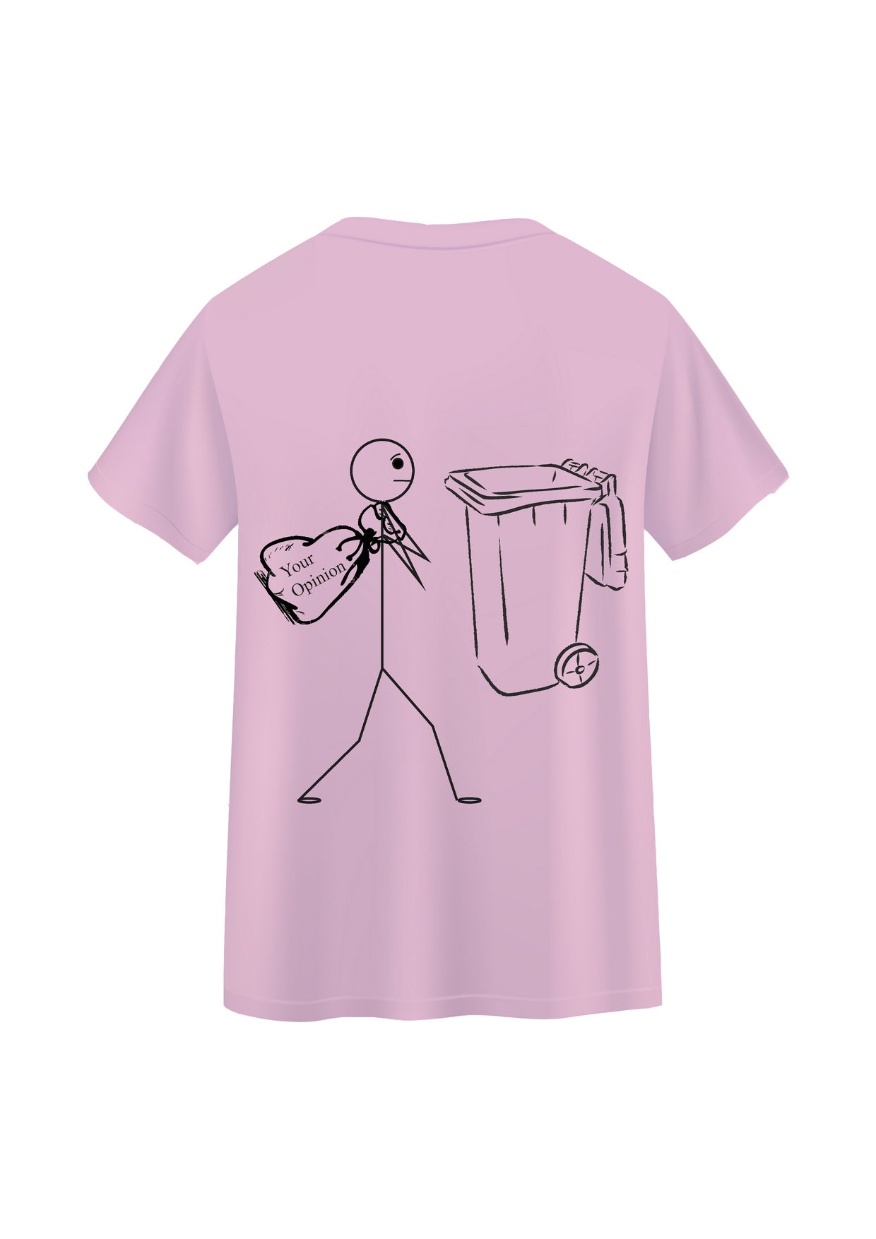 Baby pink opinion oversized t-shirt