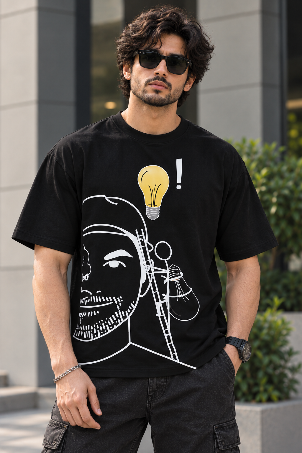 Thinkers Black oversized t-shirt