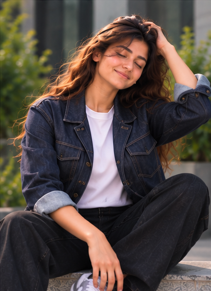 DENIM JACKET BLUE WOMEN