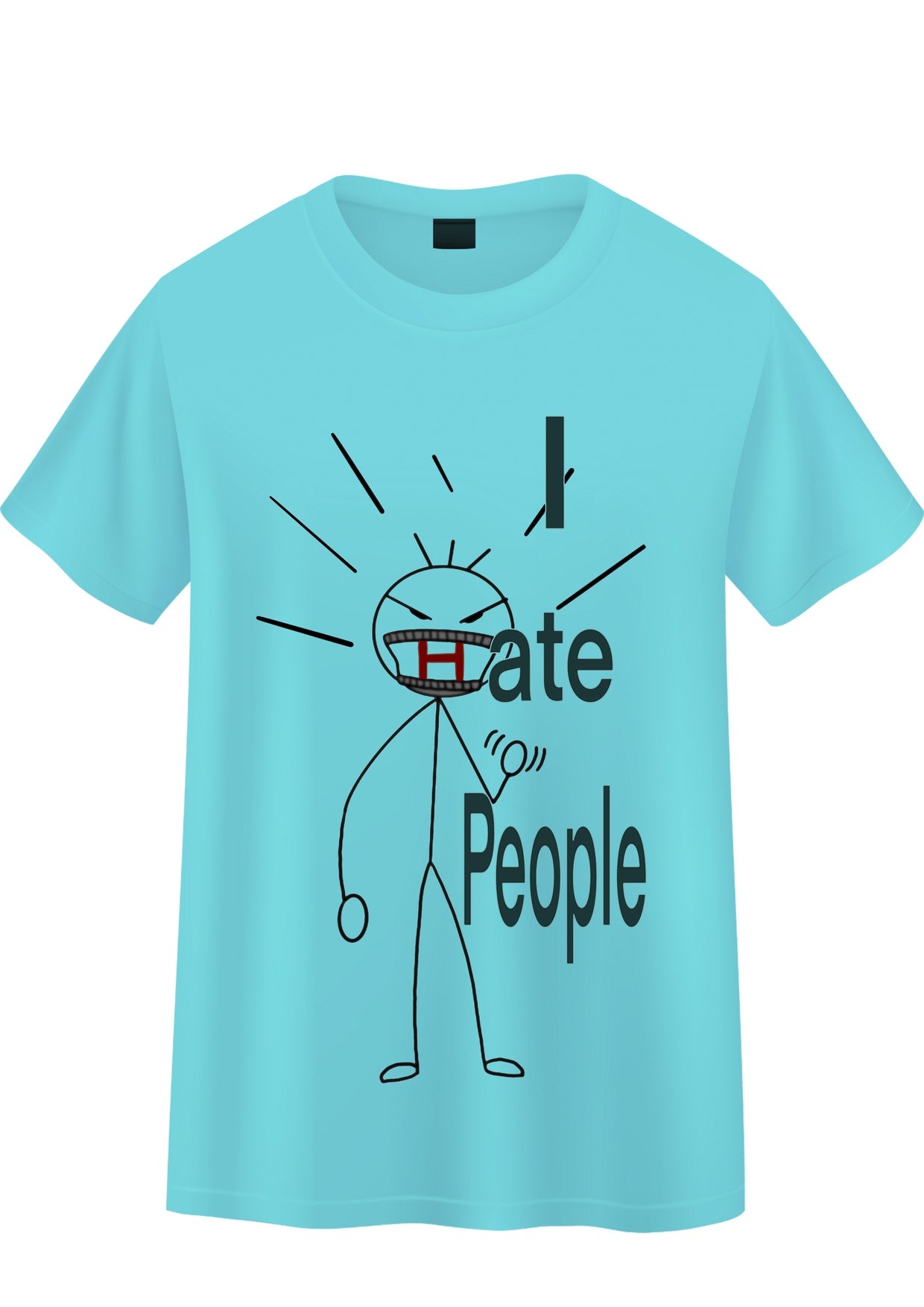 Cerulean blue oversized t-shirt