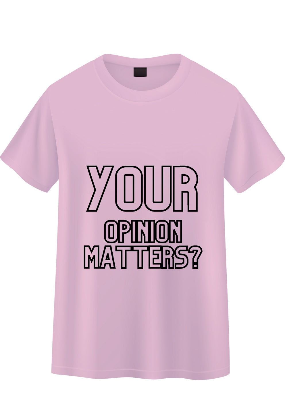Baby pink opinion oversized t-shirt