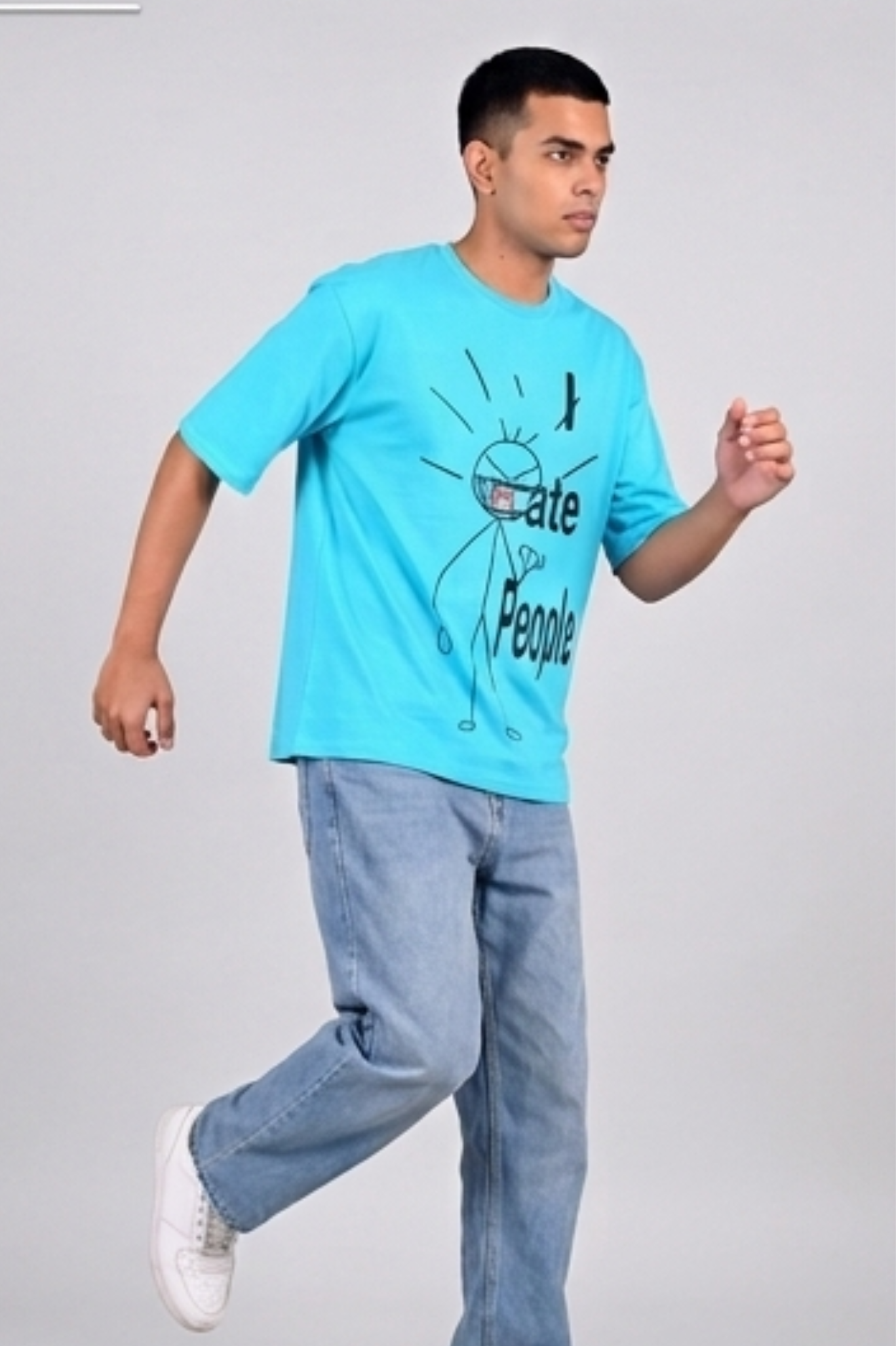 Cerulean blue oversized t-shirt