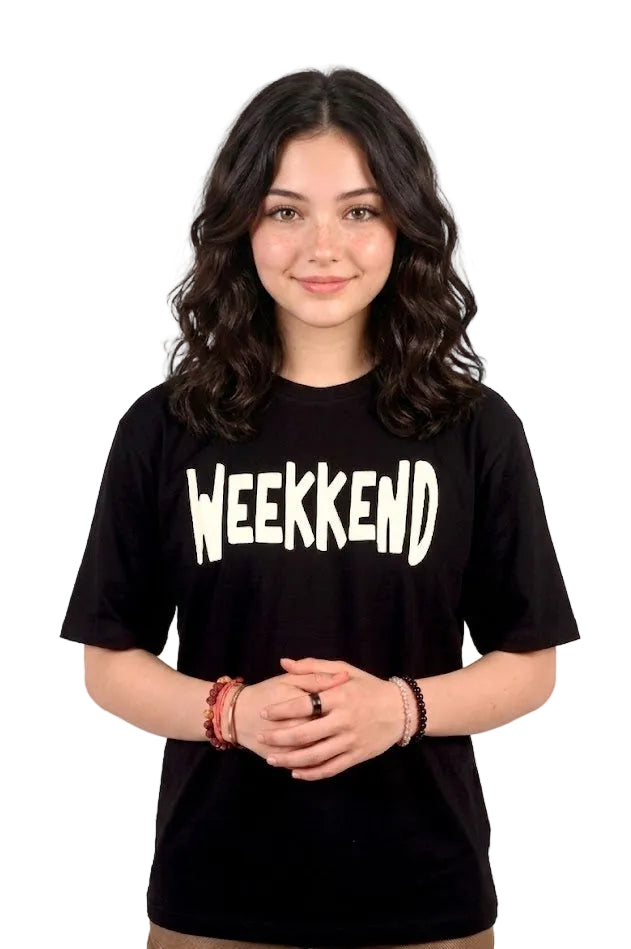 Weekend black oversized t-shirt WOMEN