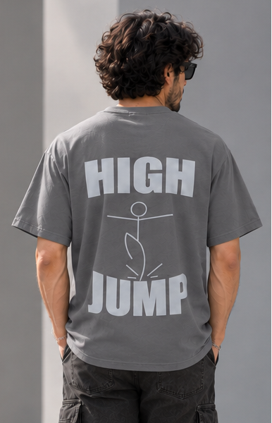 High jump grey blue oversized t-shirt