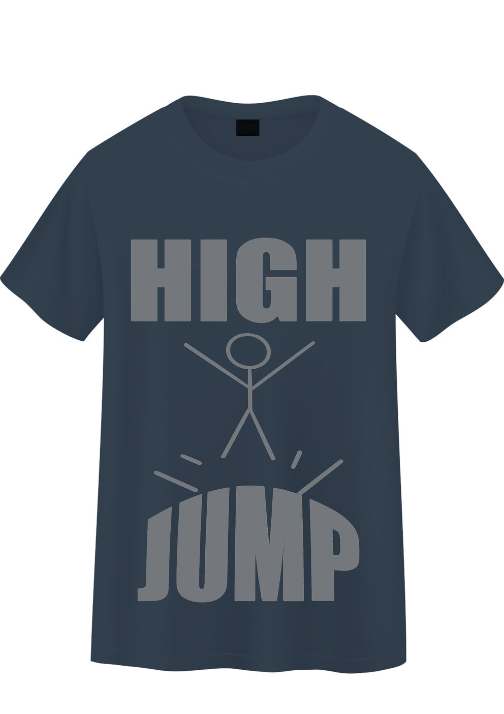 High jump grey blue oversized t-shirt