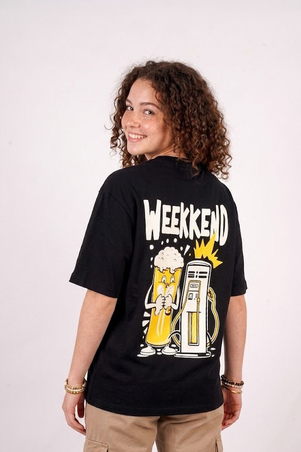 Weekend black oversized t-shirt WOMEN