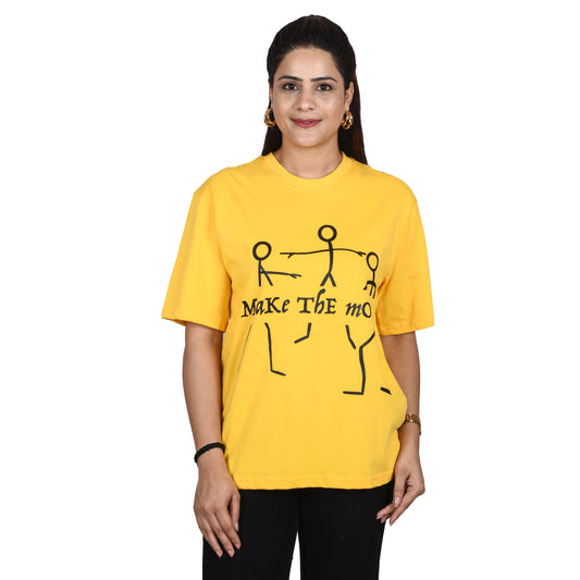 Yellow make the Move oversized t-shirt WOMEN