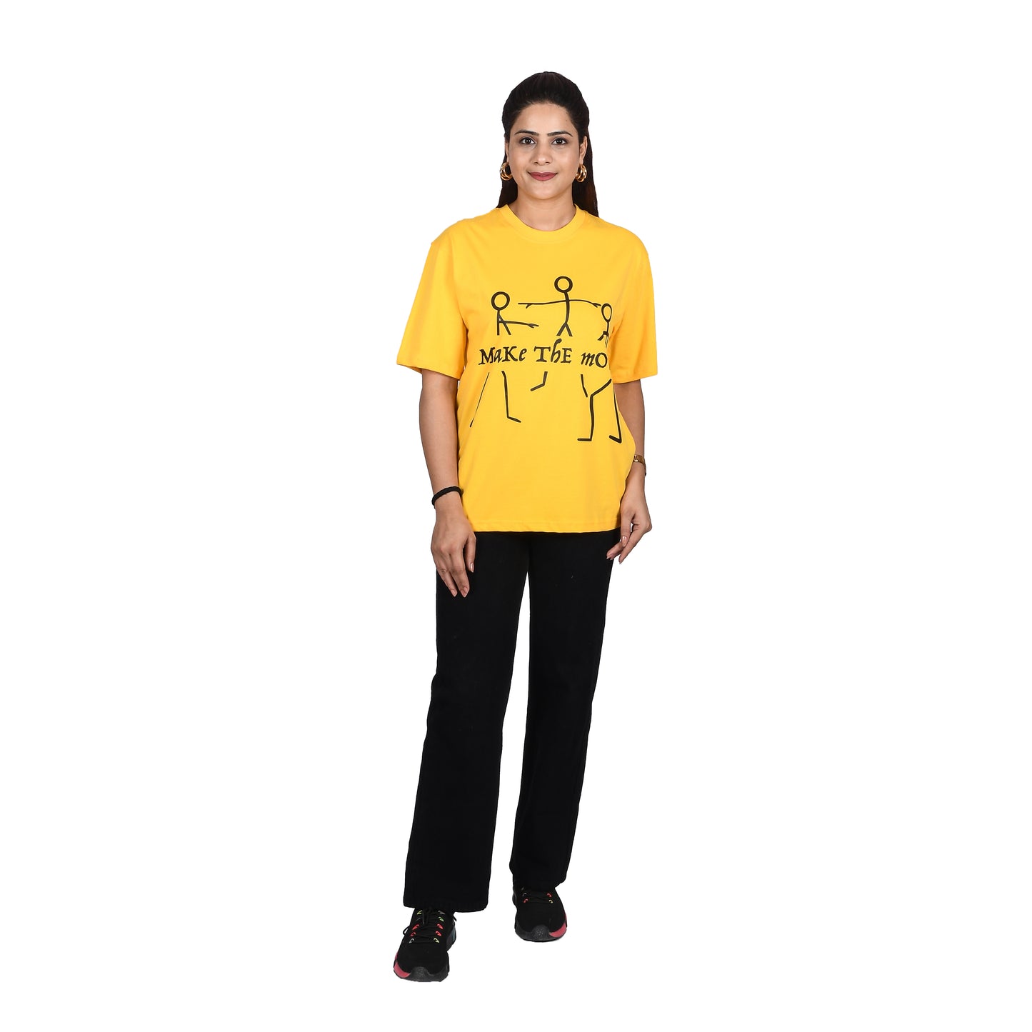 Yellow make the Move oversized t-shirt WOMEN