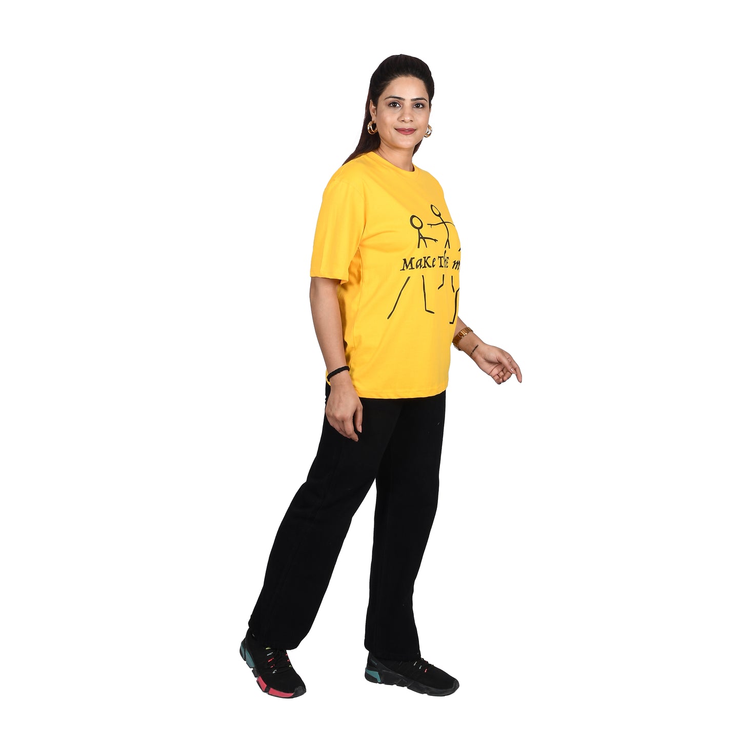 Yellow make the Move oversized t-shirt WOMEN