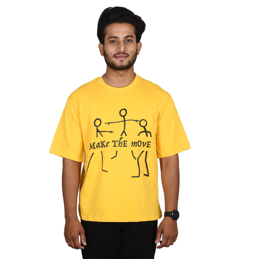 Yellow make the Move oversized t-shirt