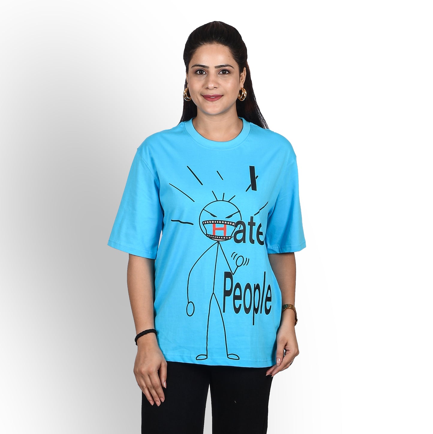 Cerulean blue oversized t-shirt