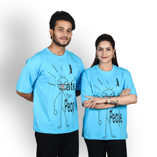 Cerulean blue oversized t-shirt