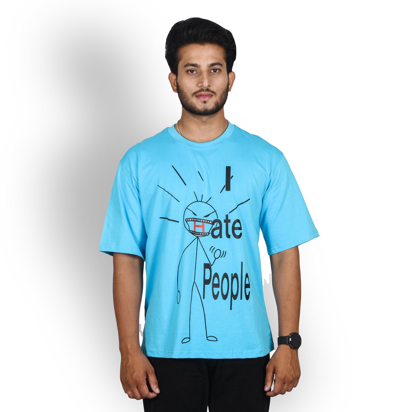Cerulean blue oversized t-shirt