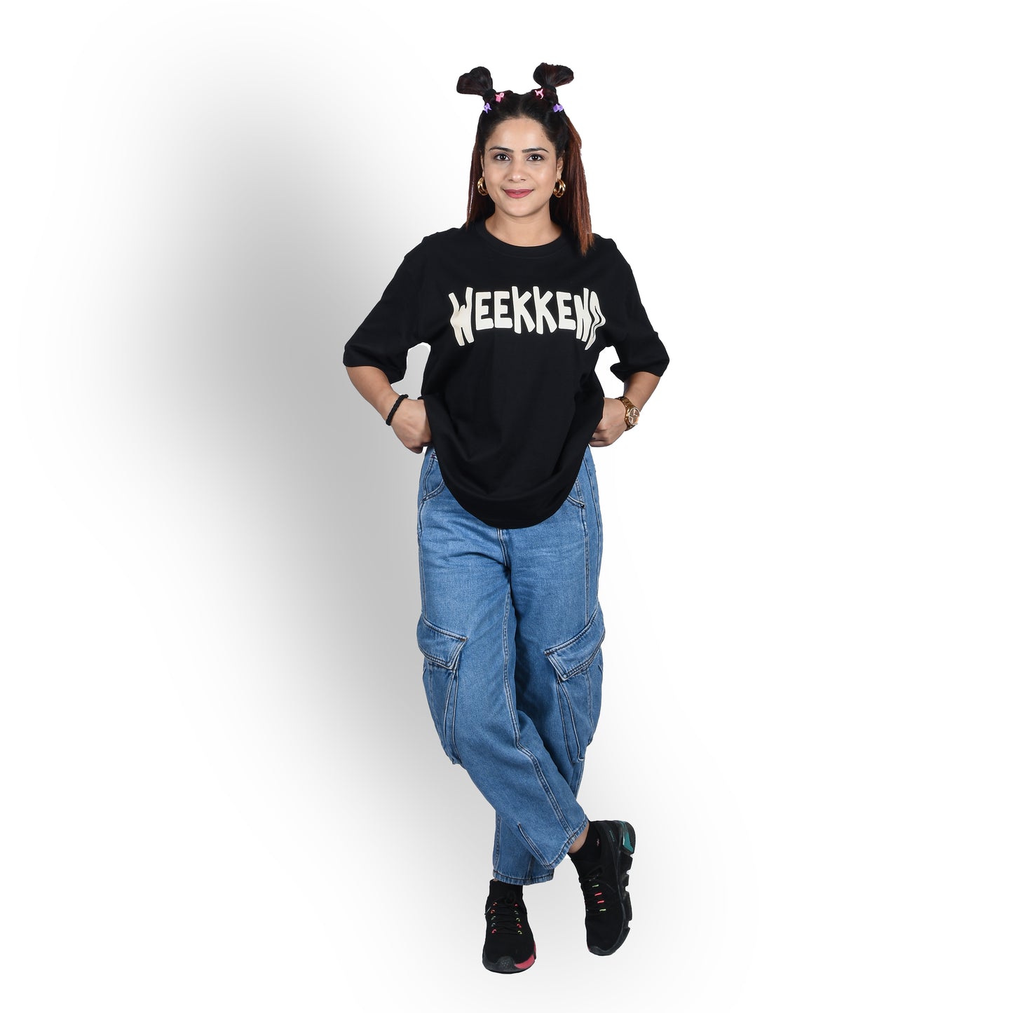 Weekend black oversized t-shirt