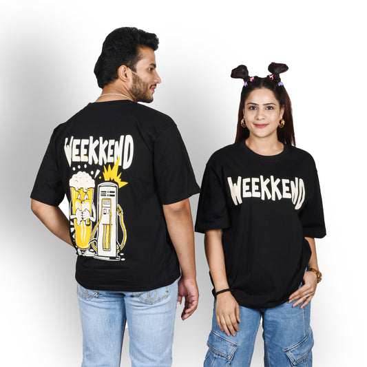 Weekend black oversized t-shirt