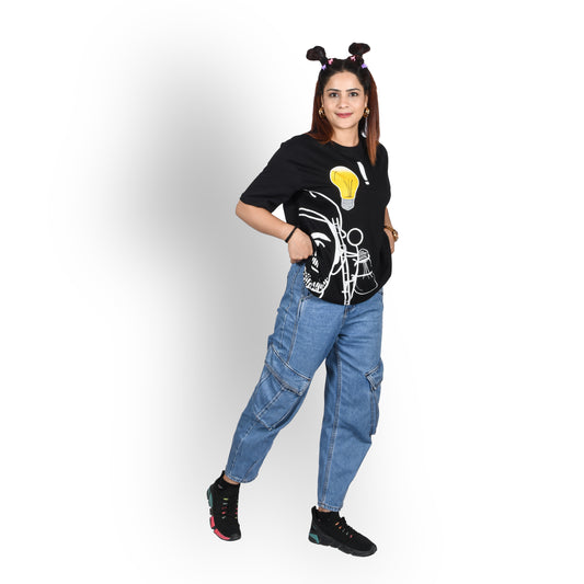 Thinkers Black oversized t-shirt