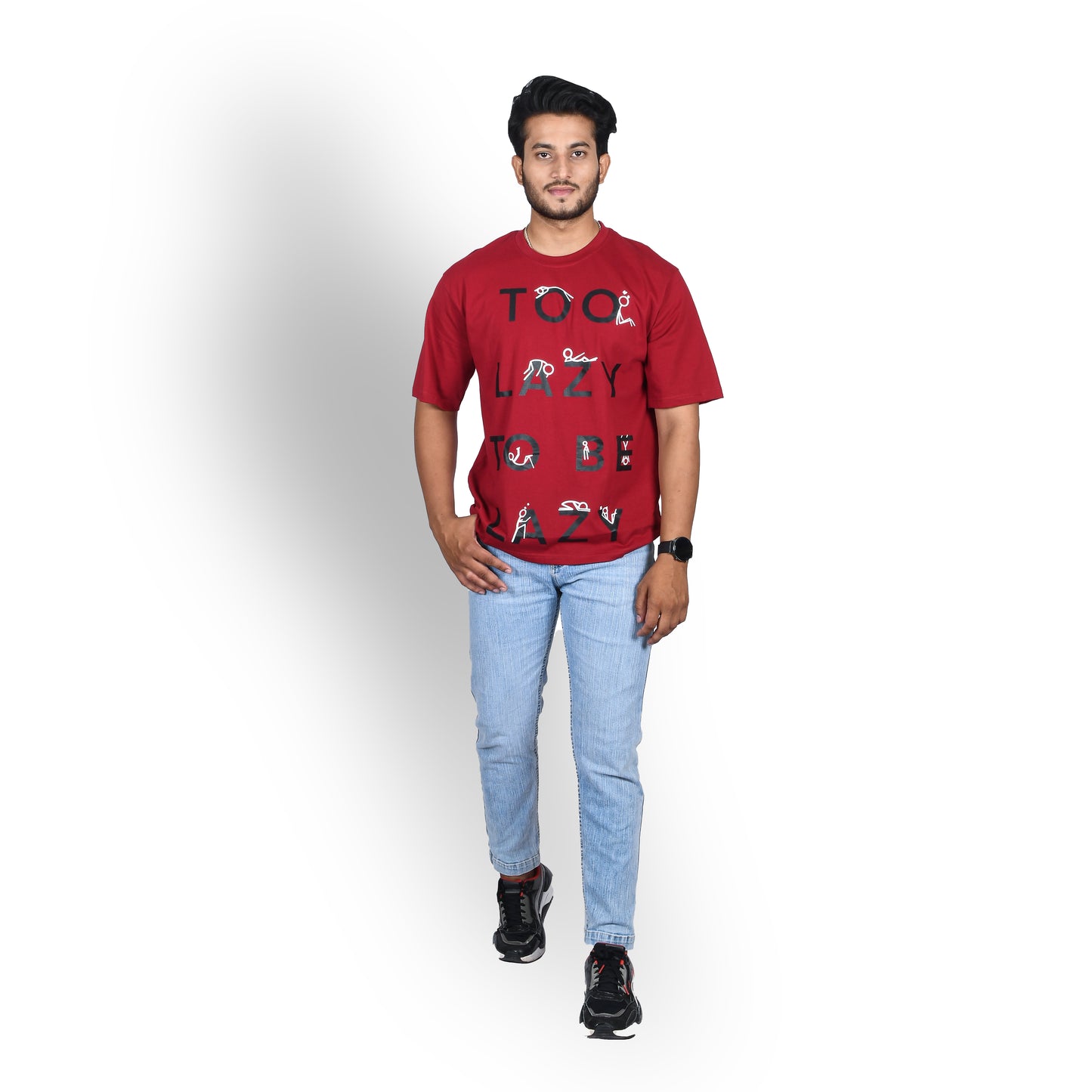 Lazy maroon oversized t-shirt
