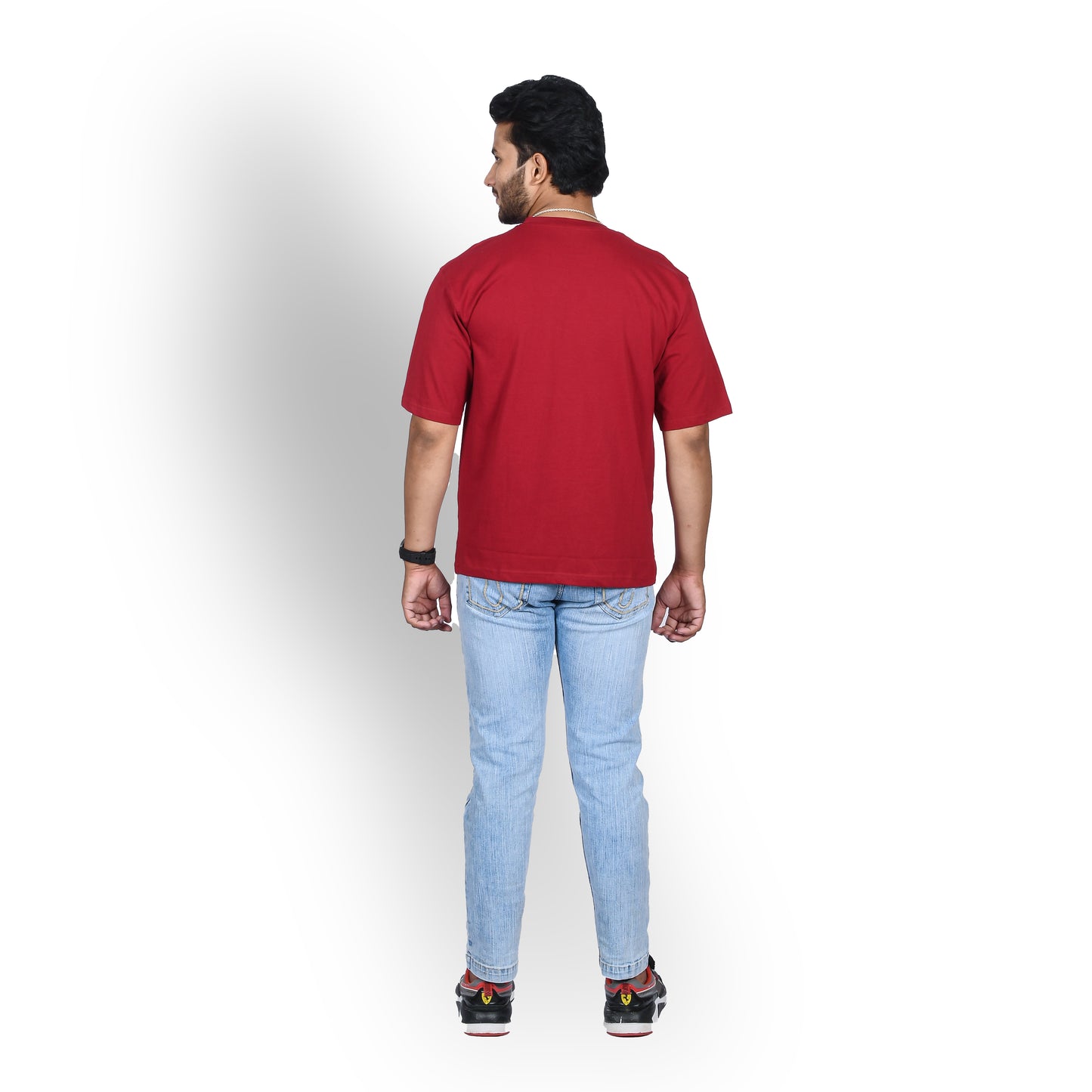 Lazy maroon oversized t-shirt