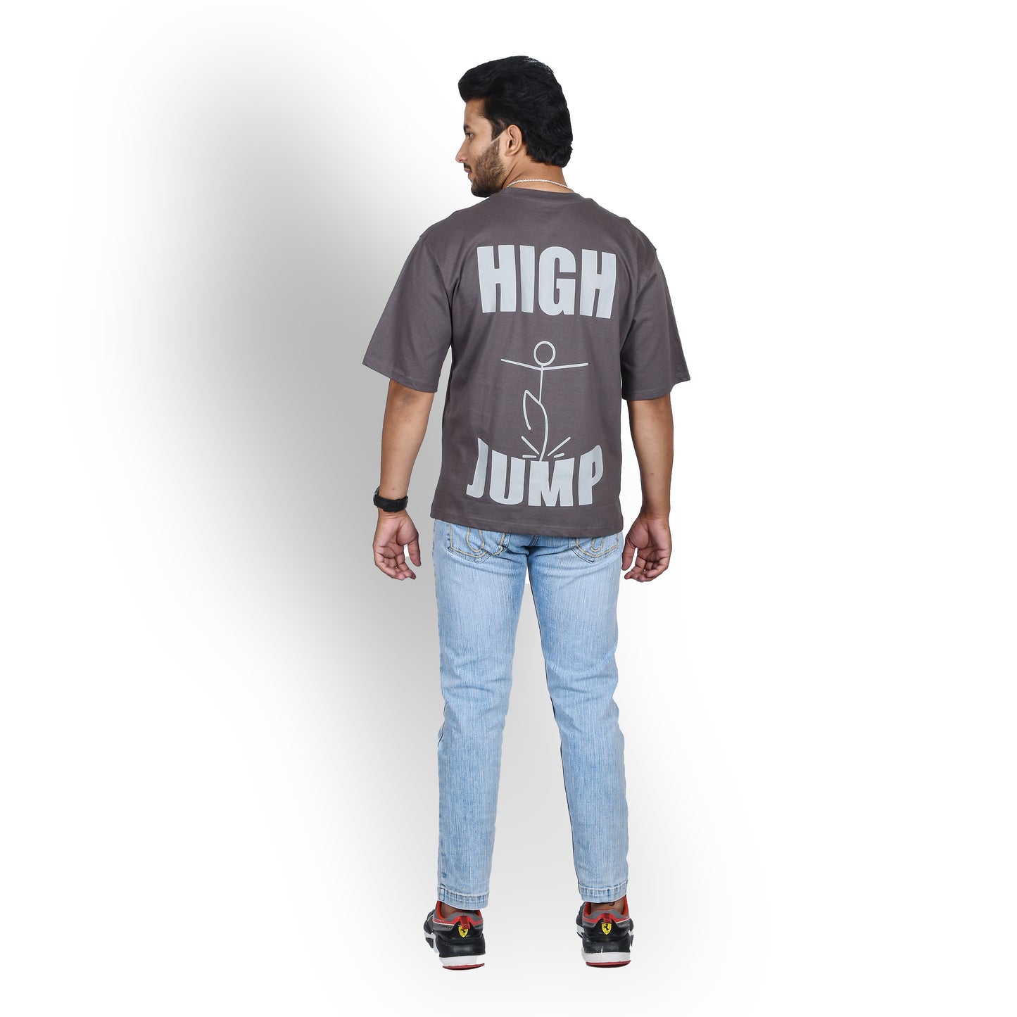 High jump grey blue oversized t-shirt