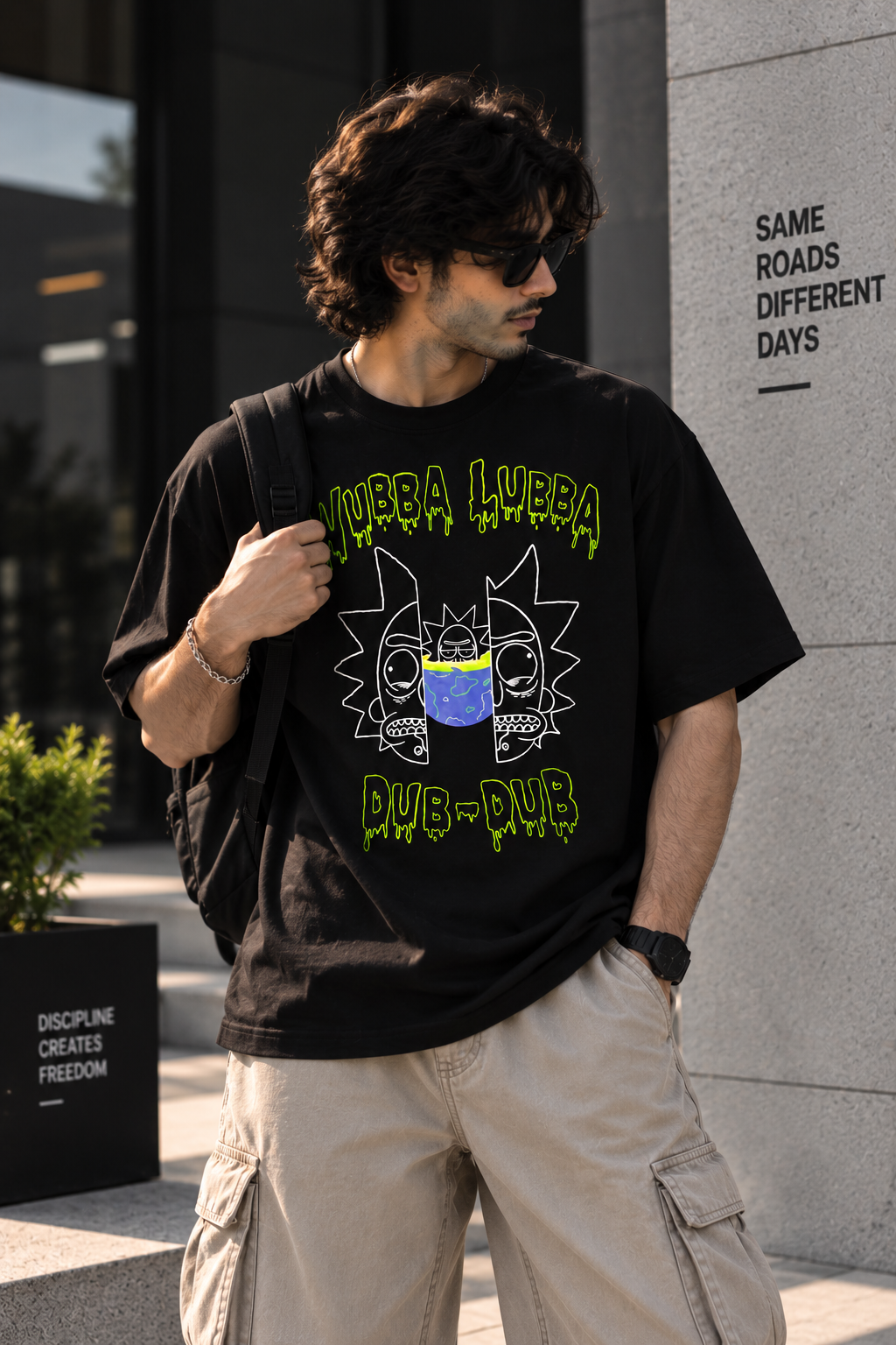 Black dub_dub oversized t-shirt MEN