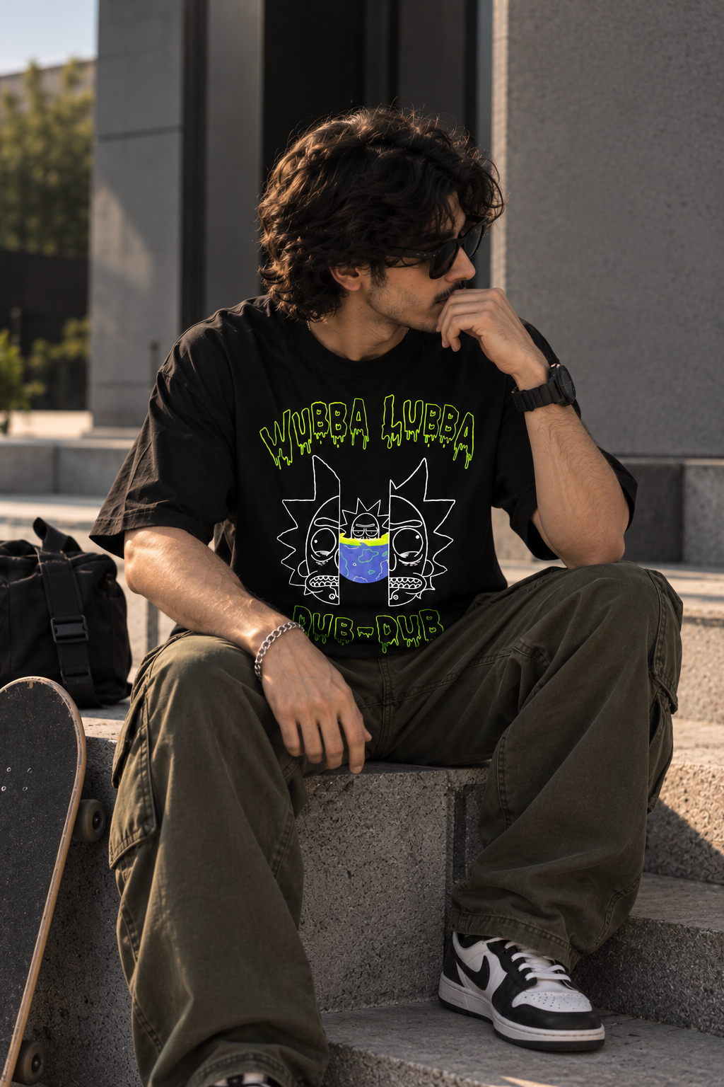 Black dub_dub oversized t-shirt MEN