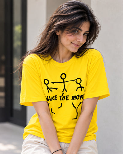Yellow make the Move oversized t-shirt WOMEN