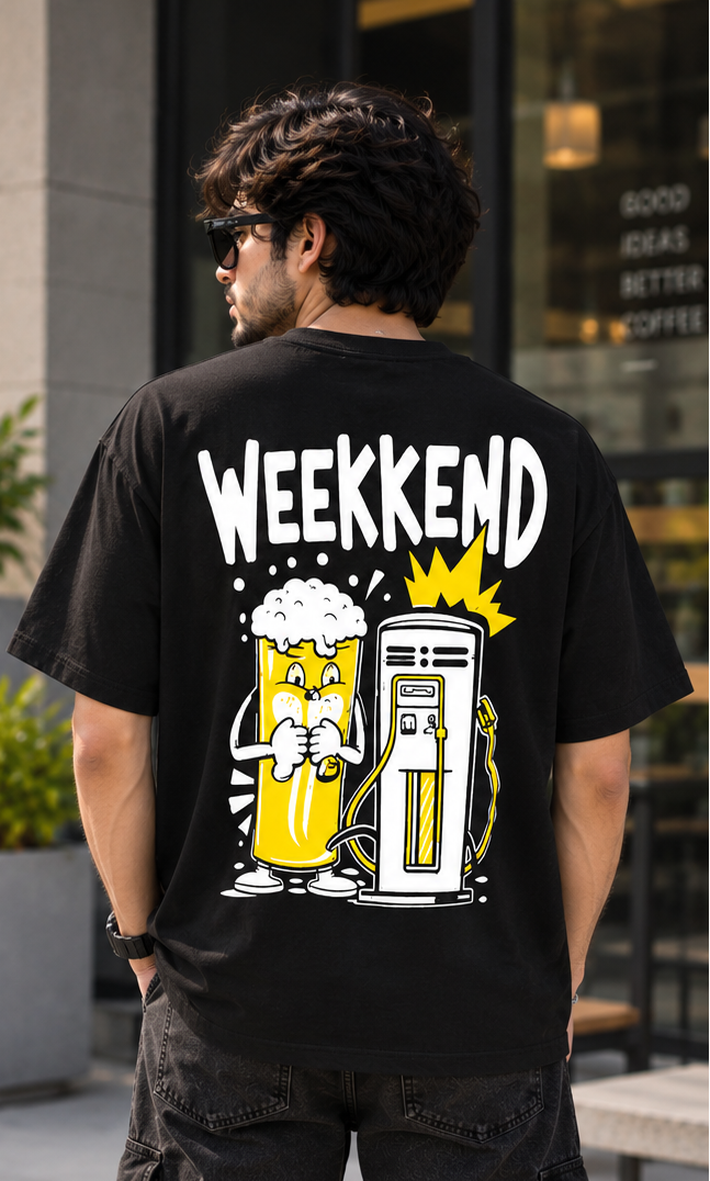 Weekend black oversized t-shirt