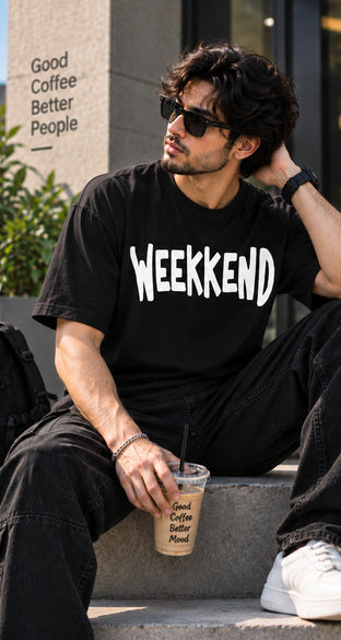 Weekend black oversized t-shirt
