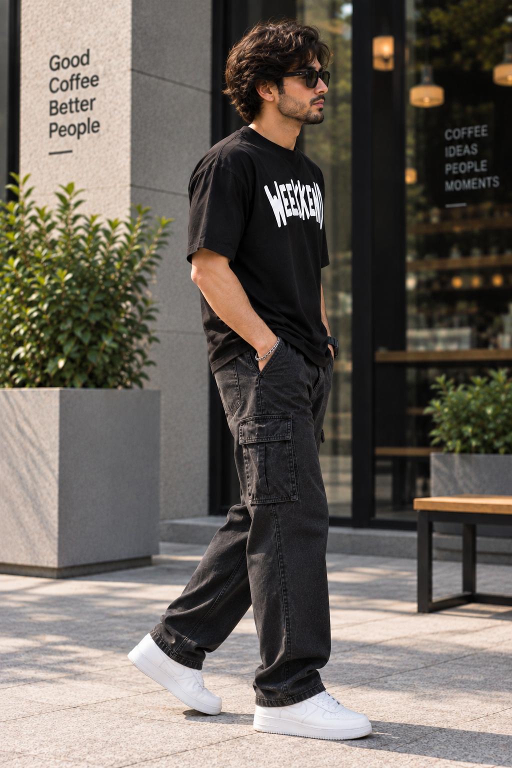Weekend black oversized t-shirt