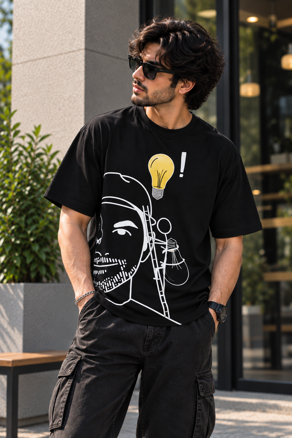 Thinkers Black oversized t-shirt