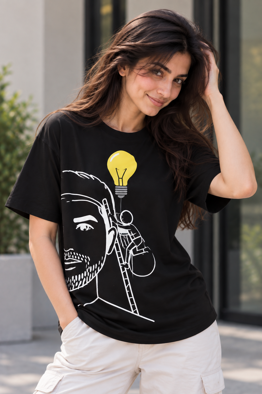 Thinkers Black oversized t-shirt