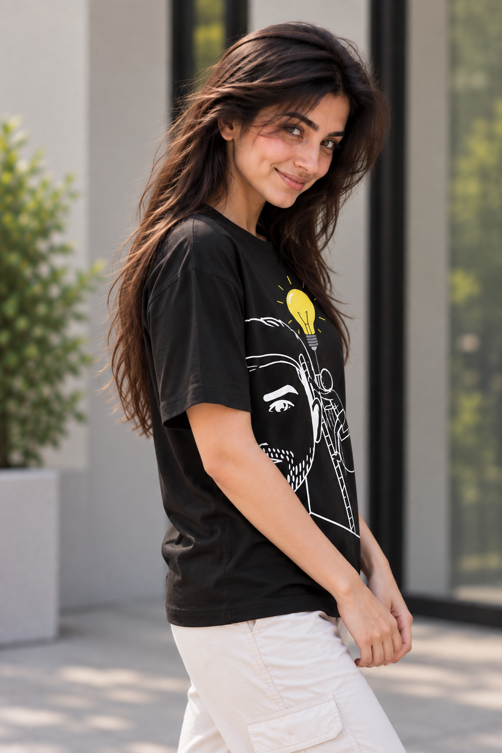 Thinkers Black oversized t-shirt
