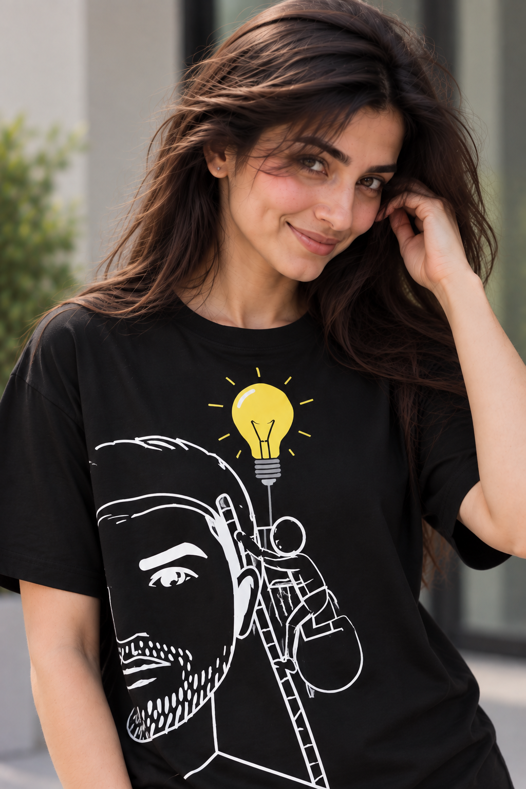 Thinkers Black oversized t-shirt