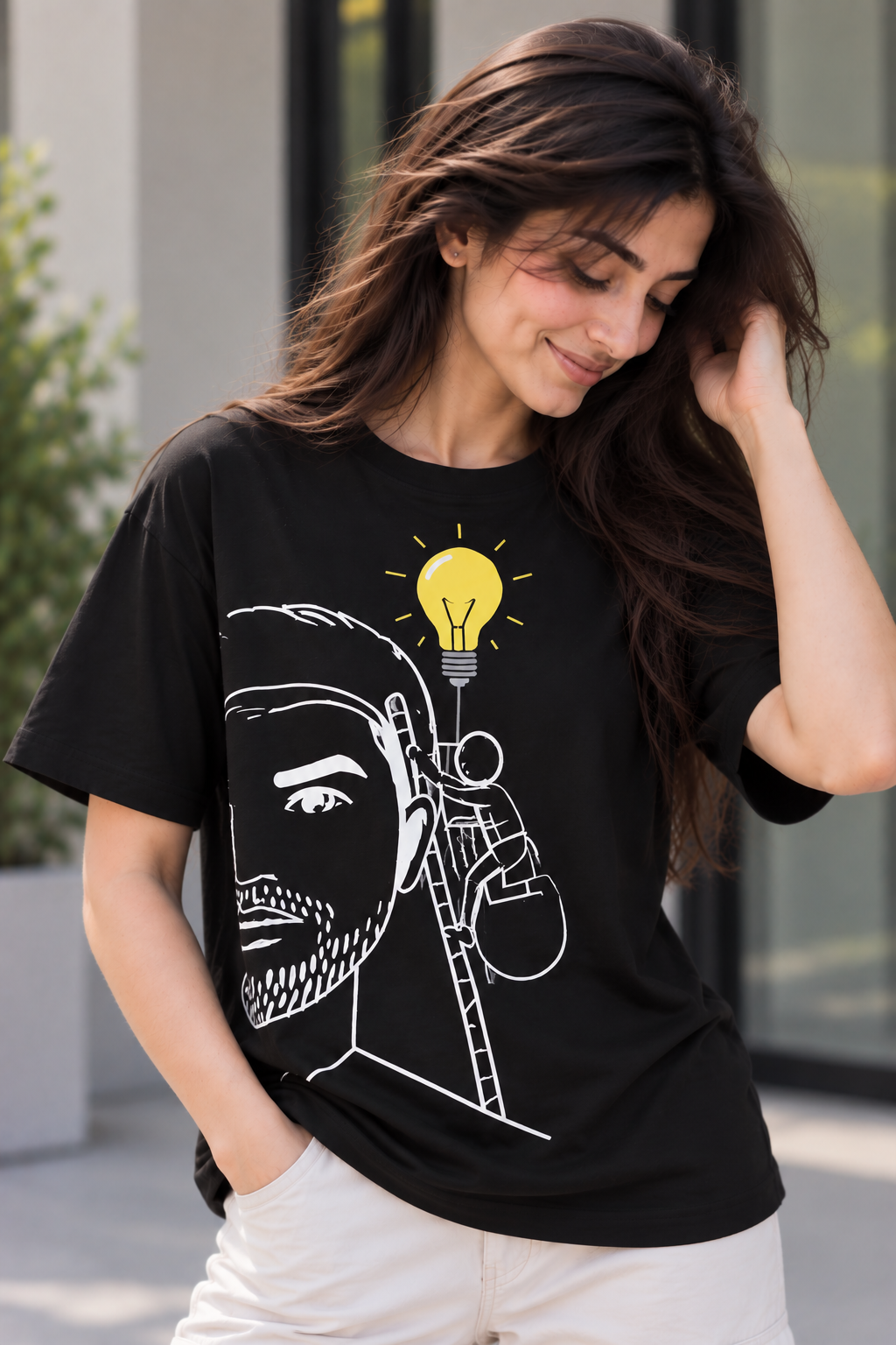 Thinkers Black oversized t-shirt