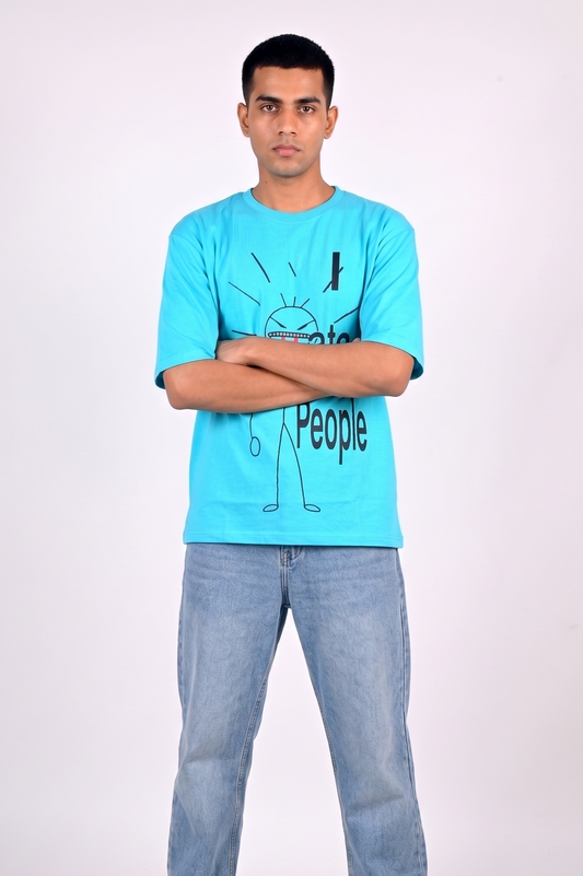 Cerulean blue oversized t-shirt
