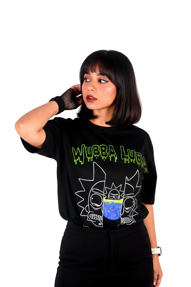 Black dub_dub oversized t-shirt  WOMEN