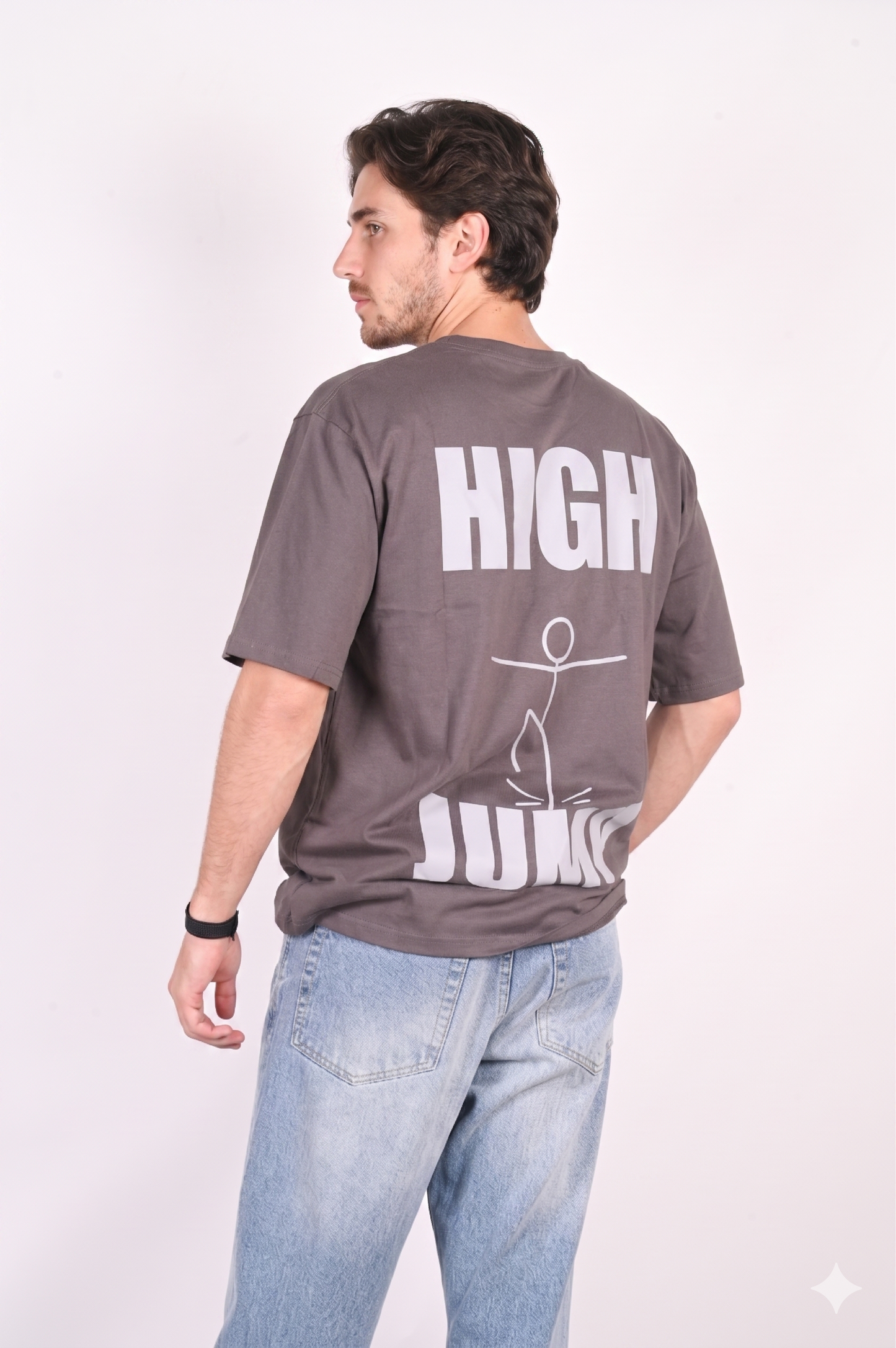 High jump grey blue oversized t-shirt