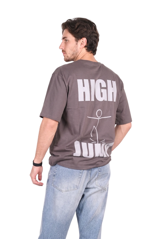 High jump grey blue oversized t-shirt