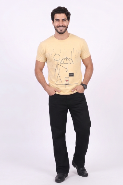 Beige  humans oversized t-shirt