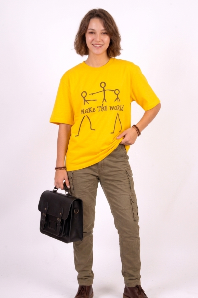 Yellow make the Move oversized t-shirt